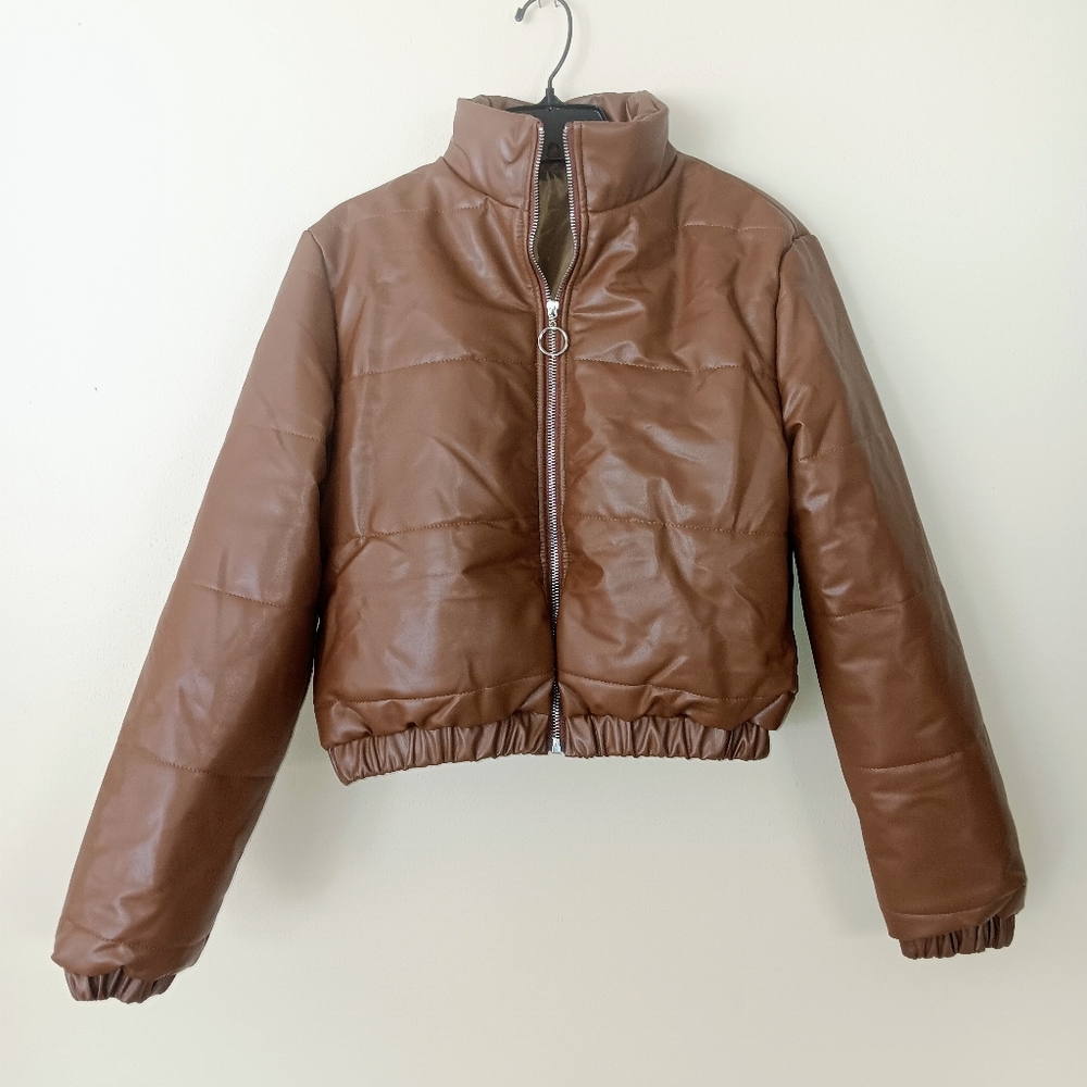 Brown Puffer Jacket - Picture 2 of 7